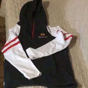 NHL Chicago Blackhawks Black and White Sweatshirt